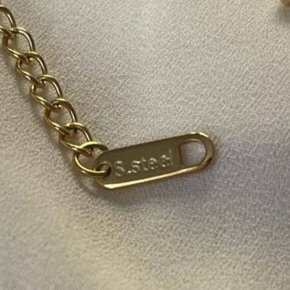 14K Gold Plated Stainless Steel Necklace set (2 pieces) - Picture 5 of 5